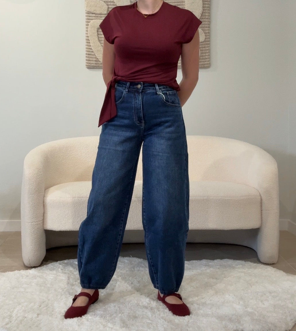 Jeans talla grande bombachos