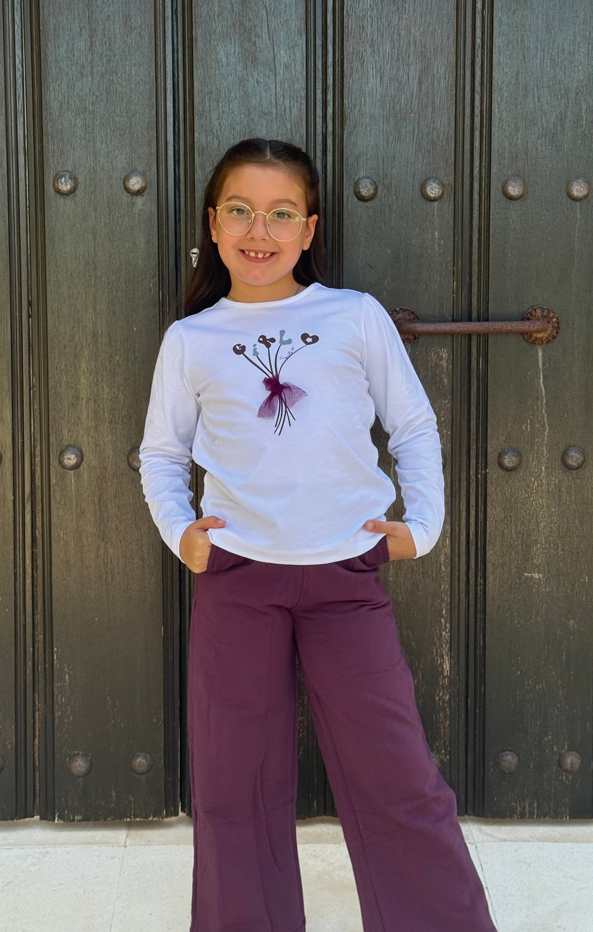 Conjunto morado niña