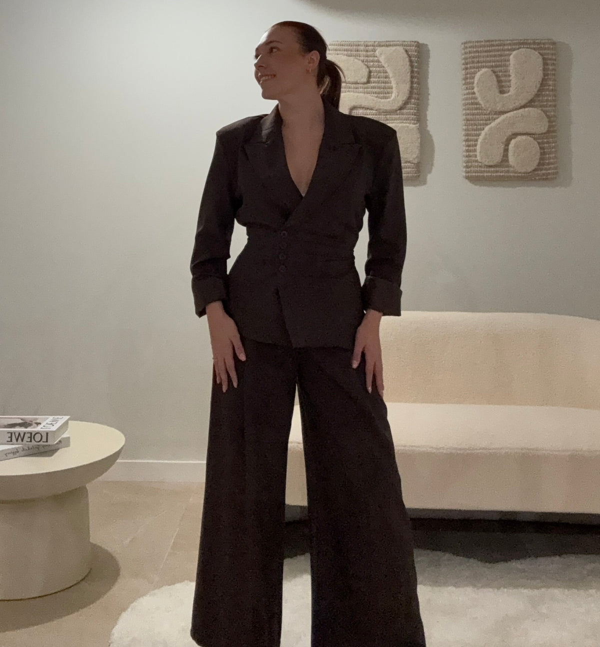 Blazer abotonado lateral