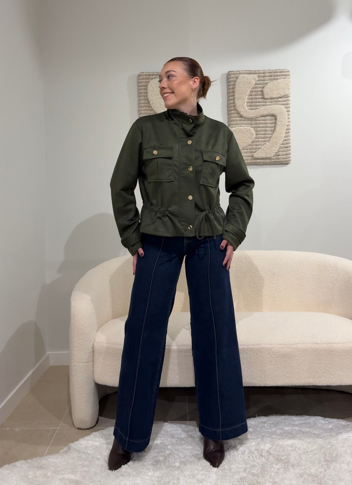Chaqueta antelina