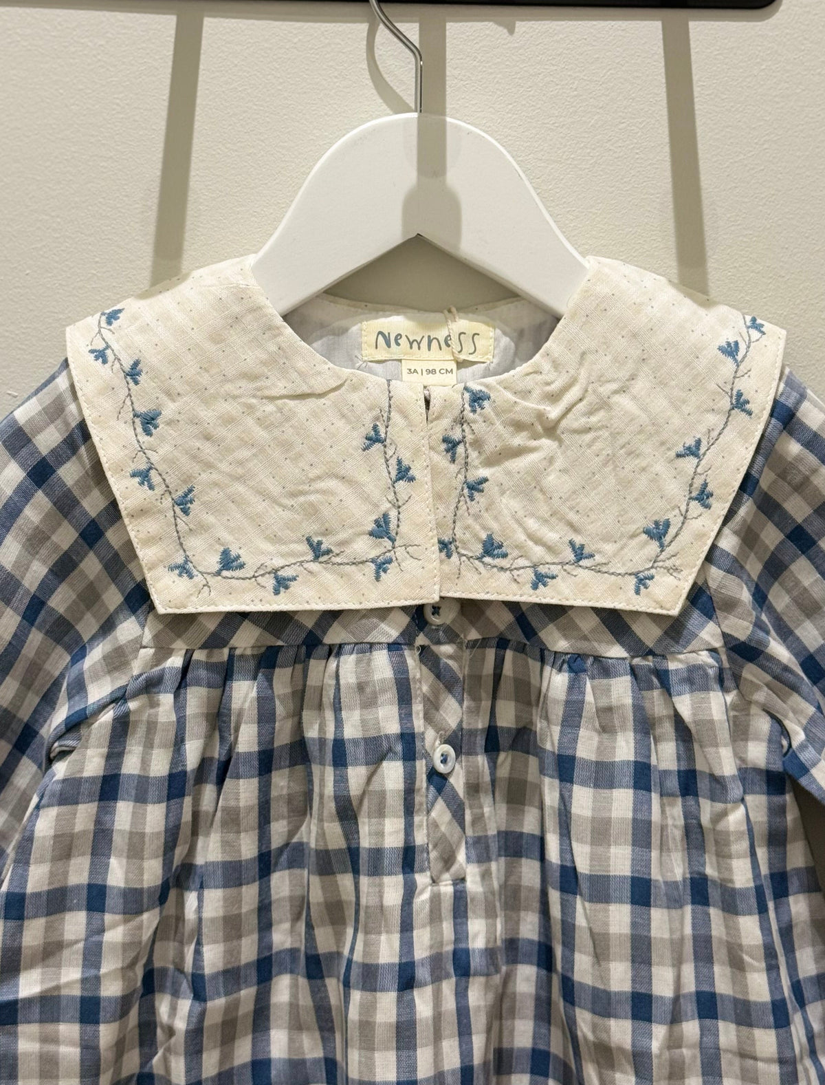 Vestido niña vichy azul