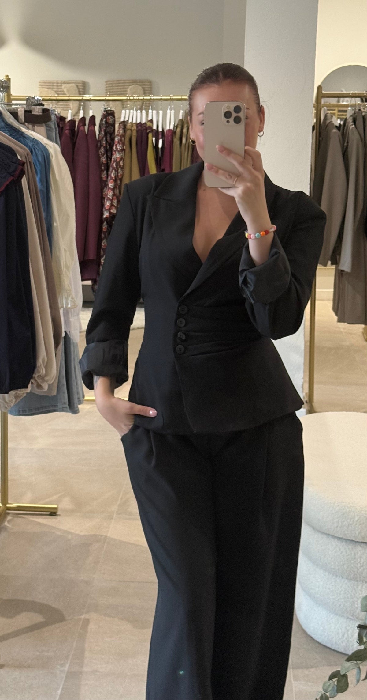 Blazer abotonado lateral