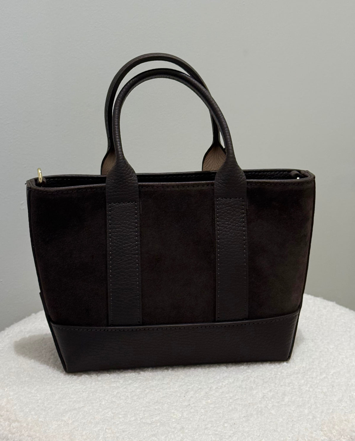 Bolso mini tote marrón