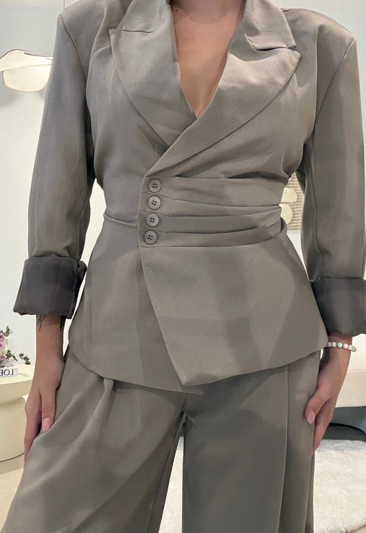 Blazer abotonado lateral