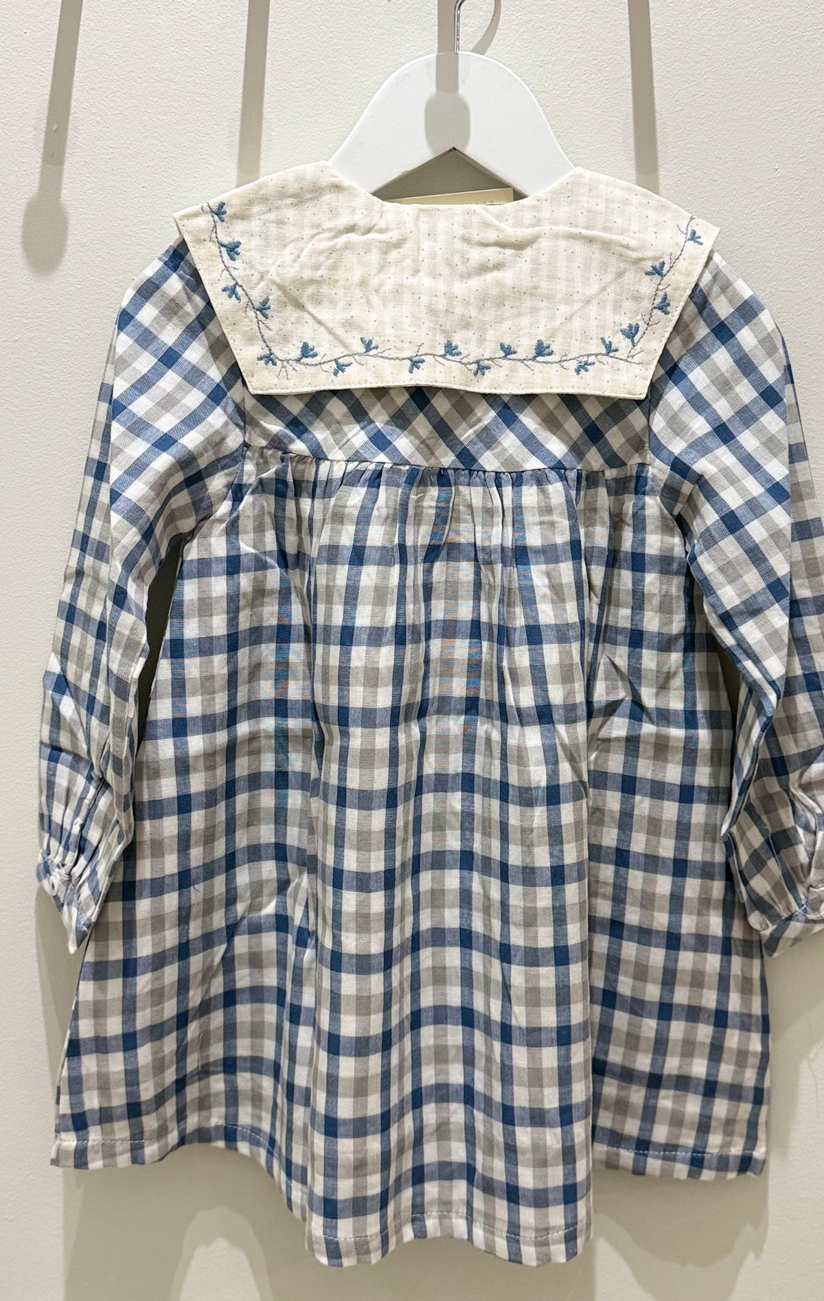 Vestido niña vichy azul