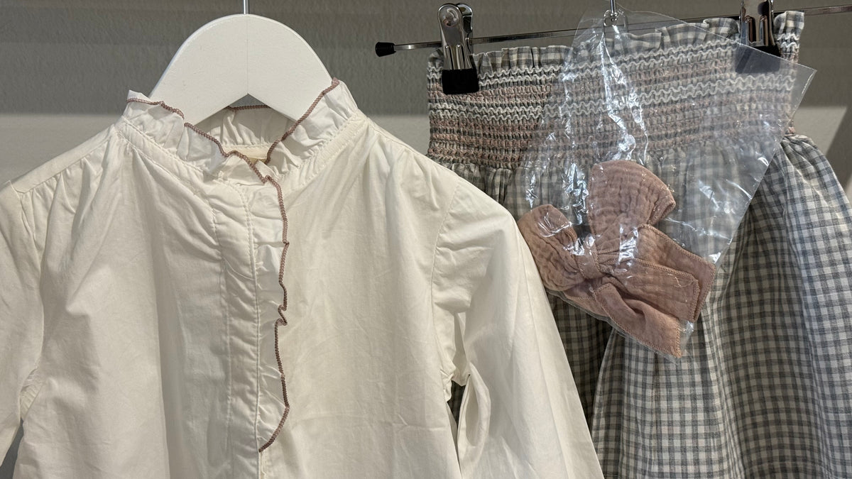 Conjunto vichy gris niña