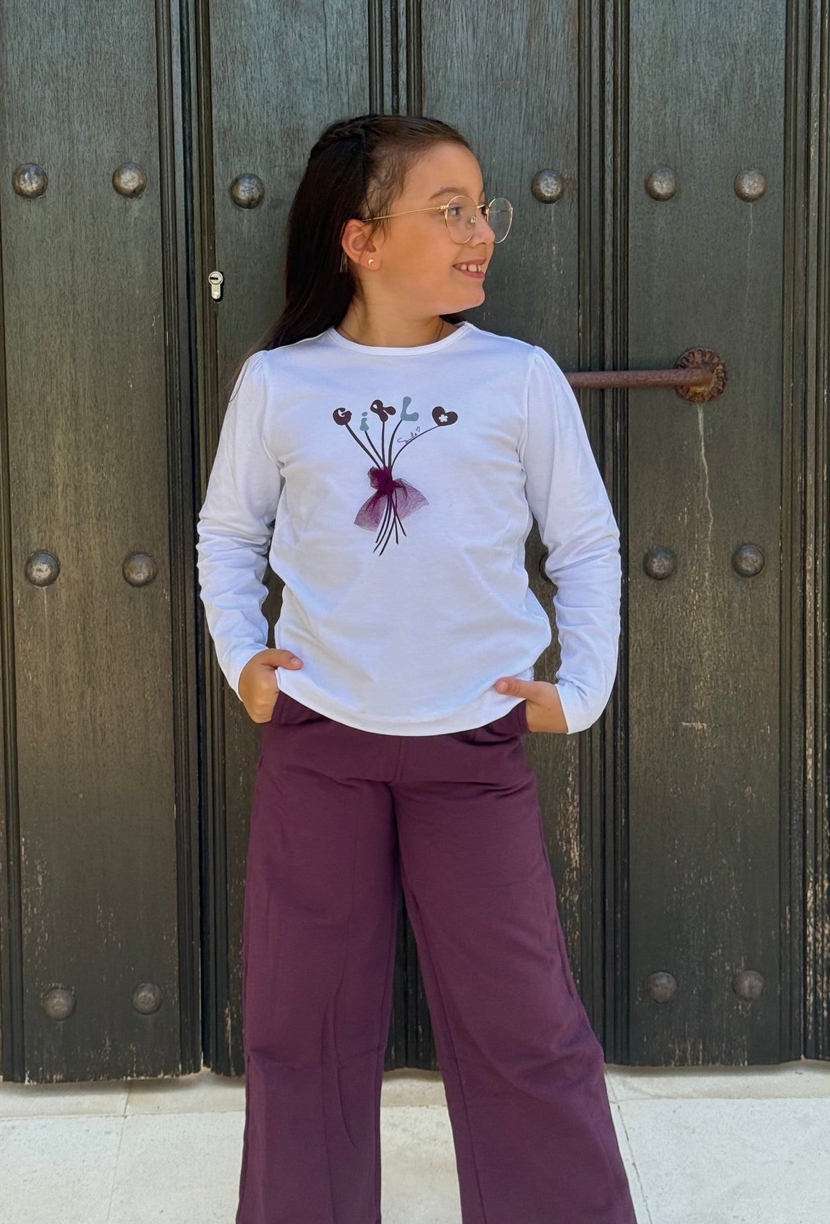 Conjunto morado niña