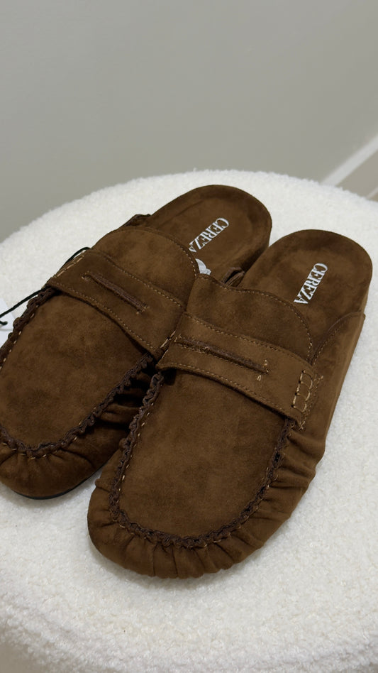 Mocasín destalonado camel