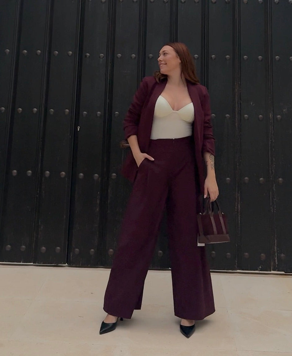 Pantalón traje pinzas