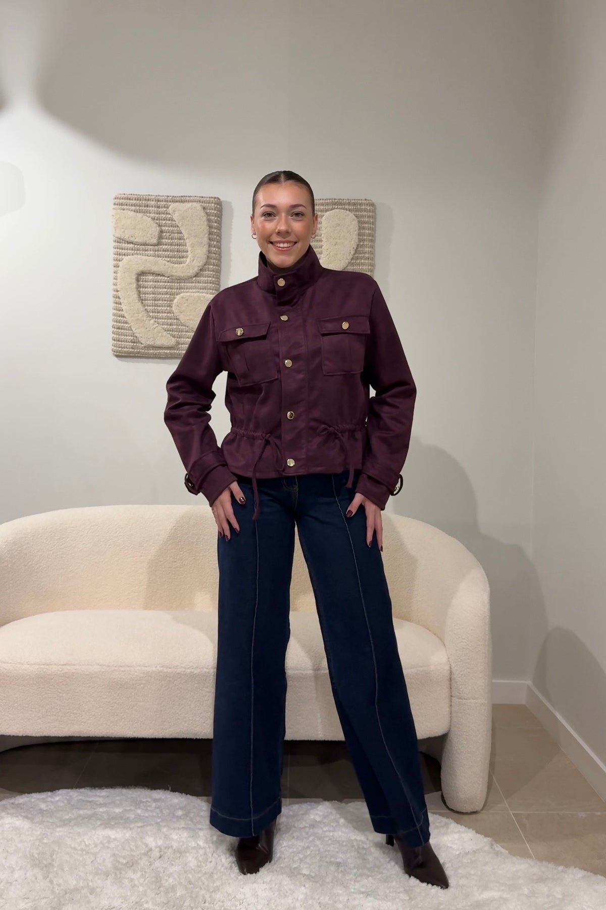 Chaqueta antelina