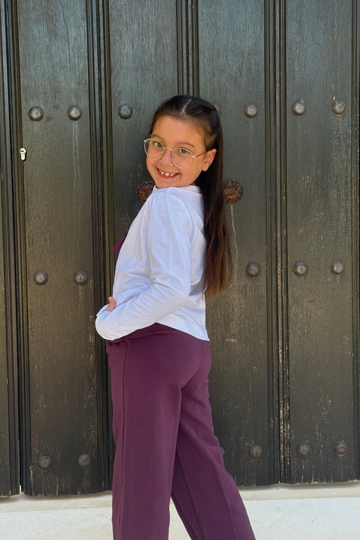 Conjunto morado niña
