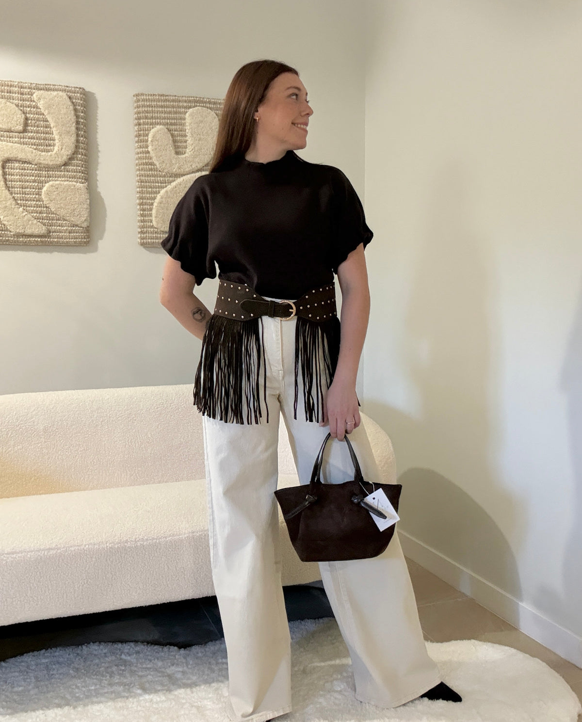 Cinturón fajín flecos