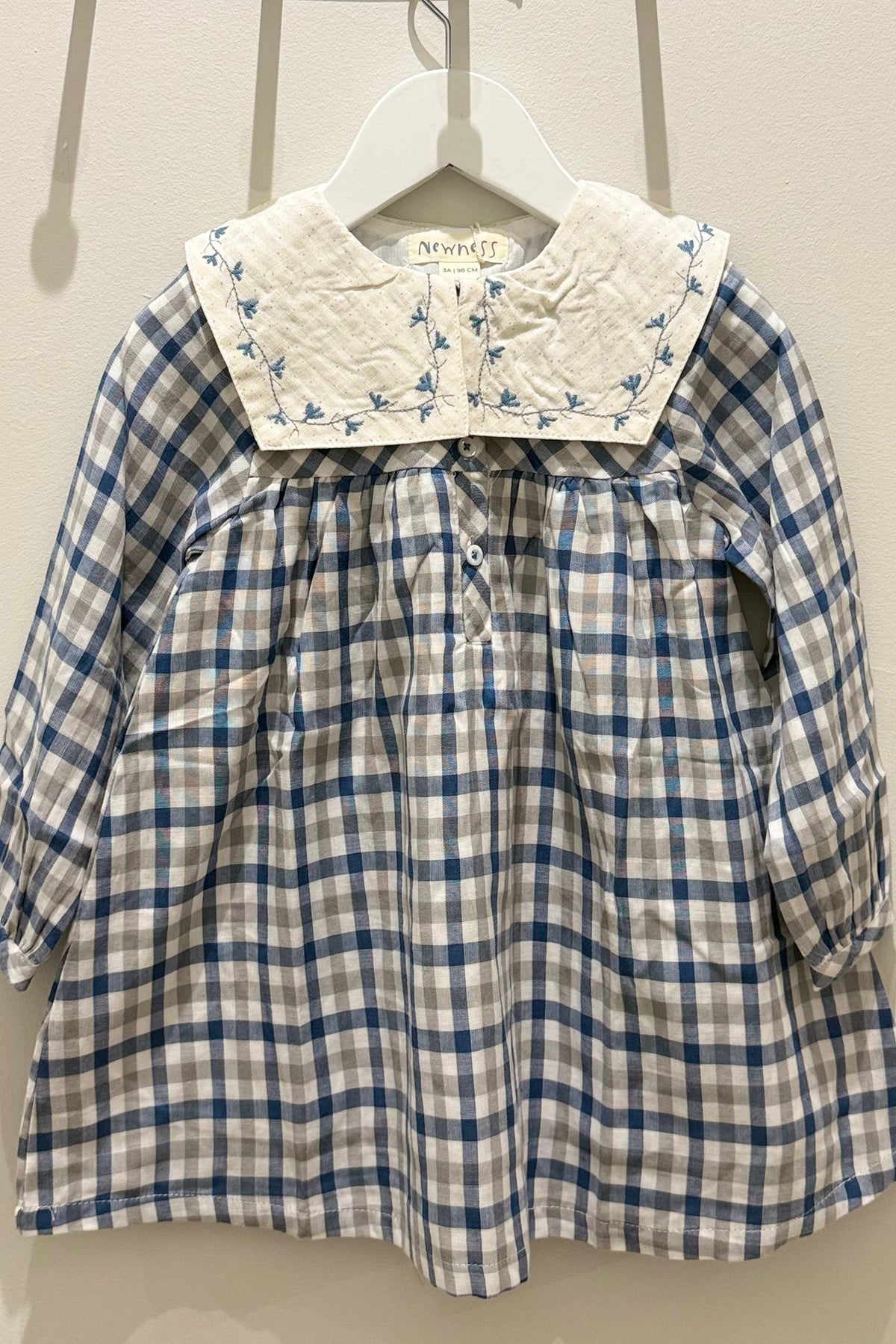 Vestido niña vichy azul